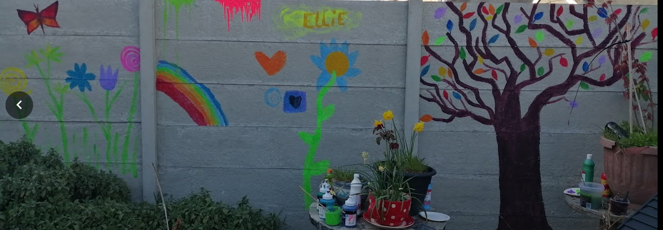 A wall with flowers and plants AI-generated content may be incorrect.